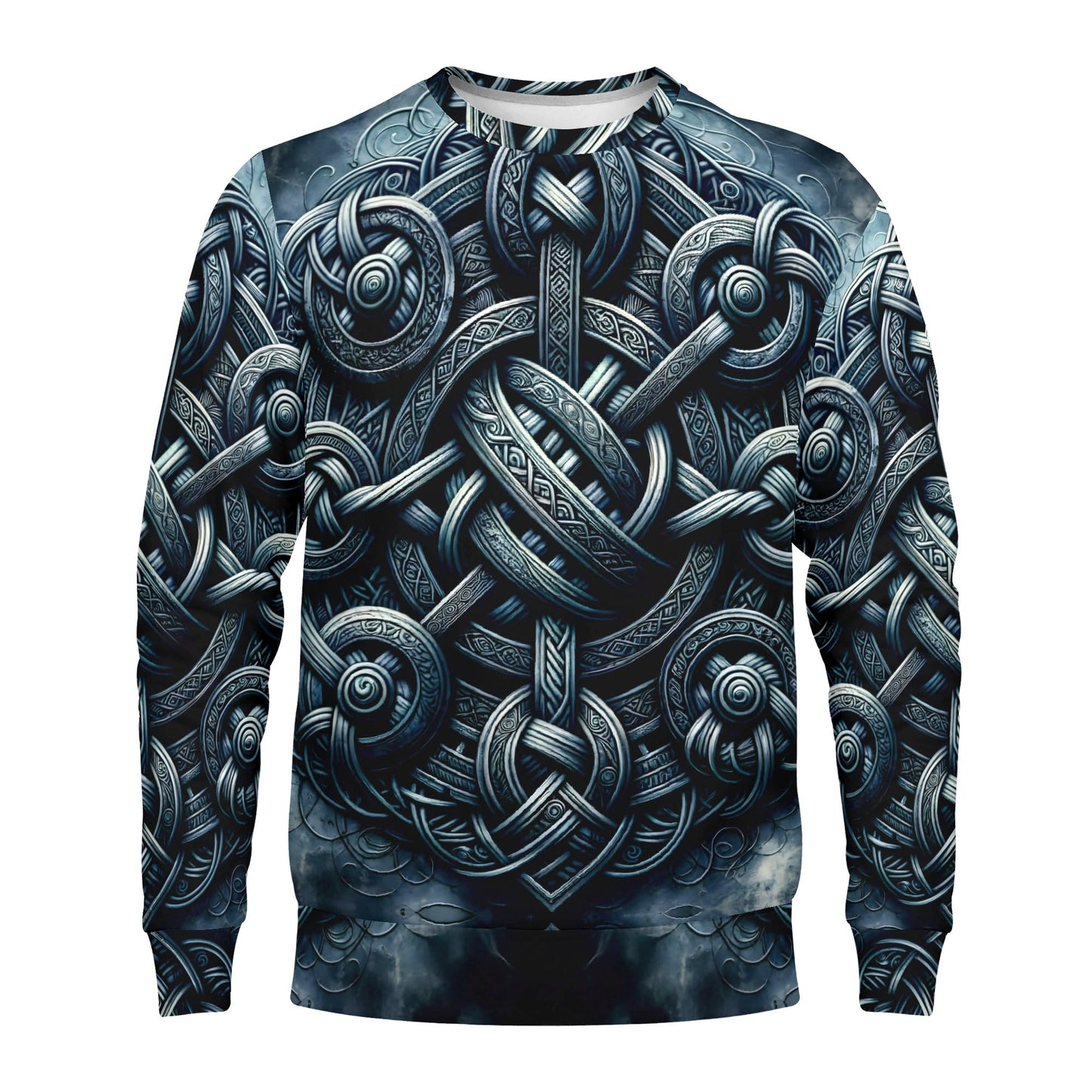 Argent Knotwork – Cotton Terry Sweatshirt | Loud and Lethal