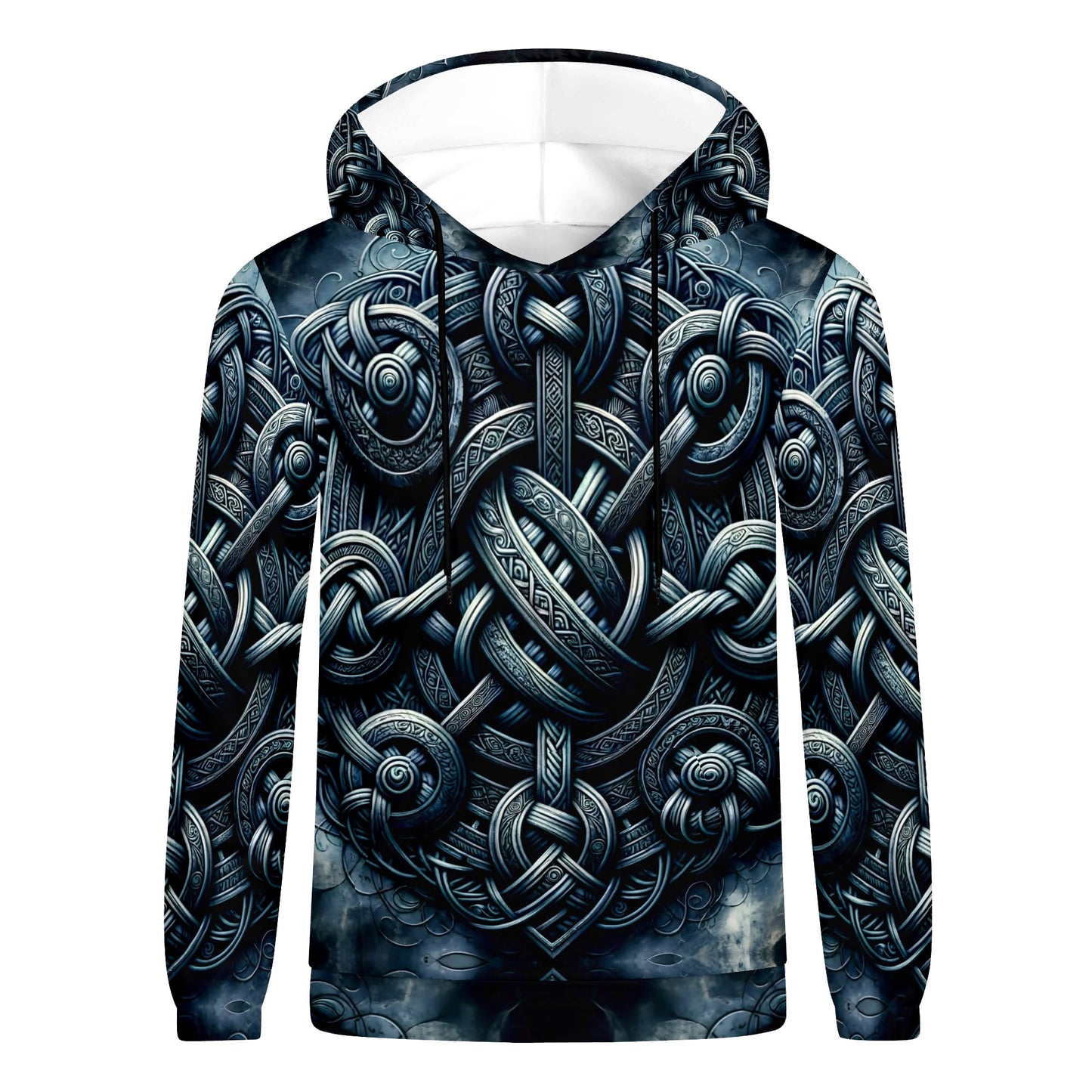 Argent Knotwork – Poly French Terry Hoodie by Loud and Lethal