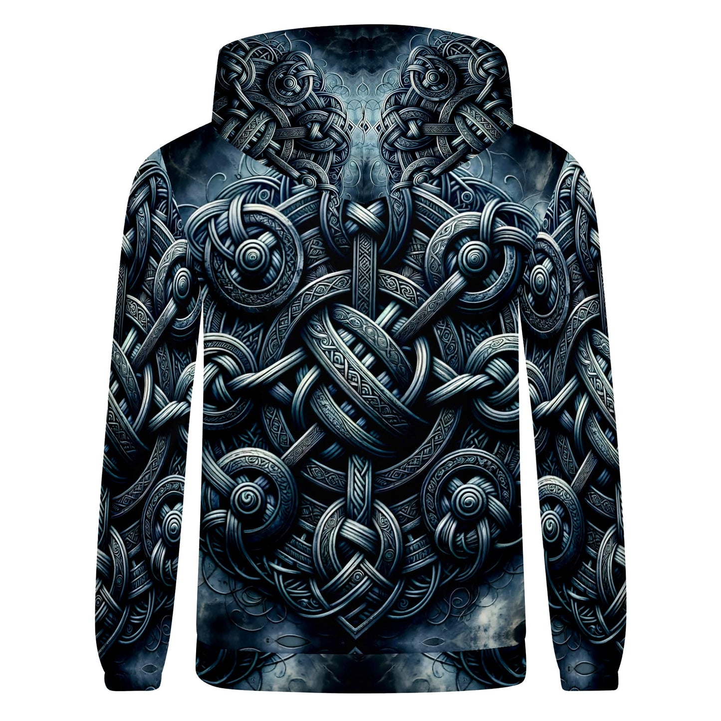 Argent Knotwork – Poly French Terry Hoodie by Loud and Lethal
