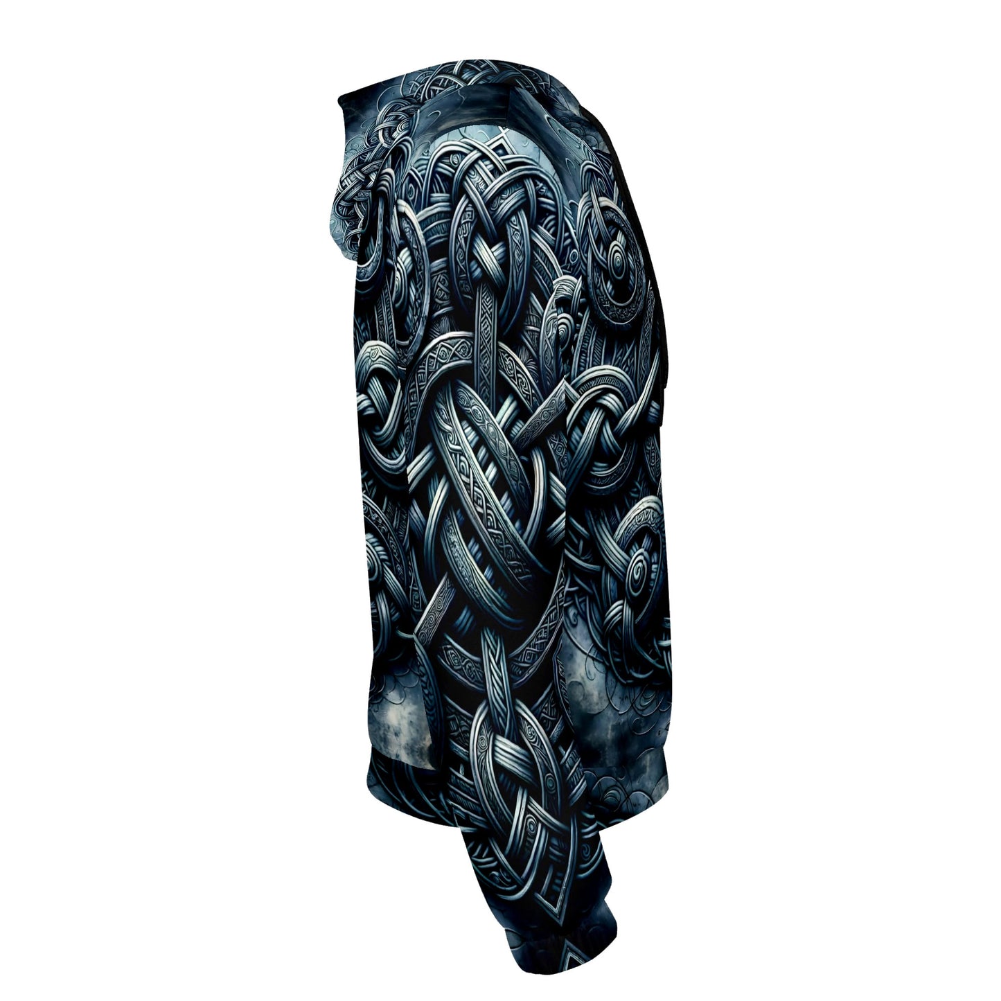 Argent Knotwork – Poly French Terry Hoodie by Loud and Lethal