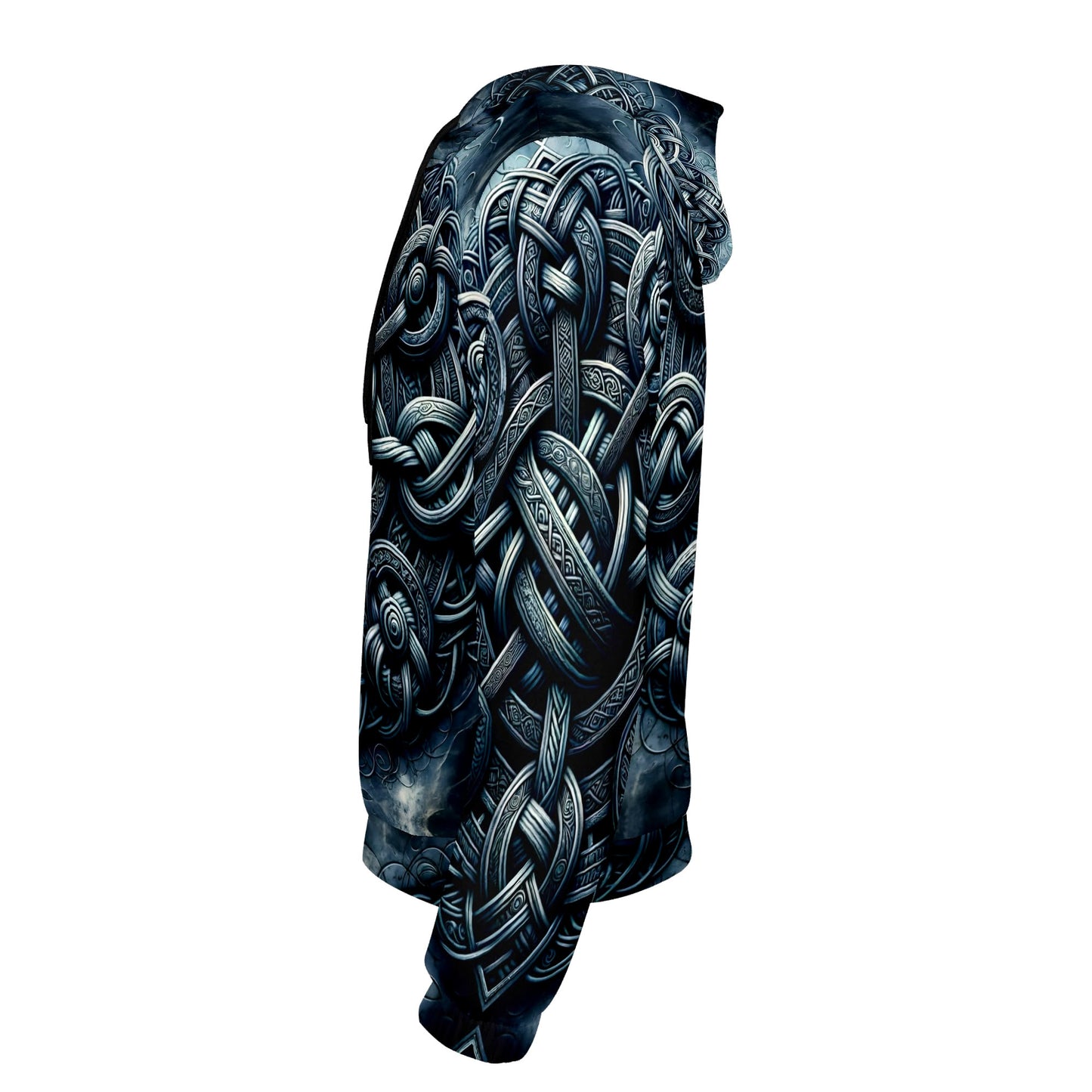 Argent Knotwork – Poly French Terry Hoodie by Loud and Lethal
