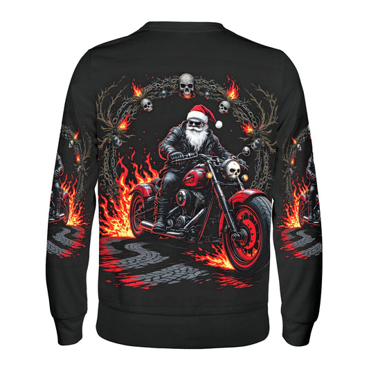 Hellfire Claus – Cotton Terry Christmas Sweatshirt by Loud & Lethal