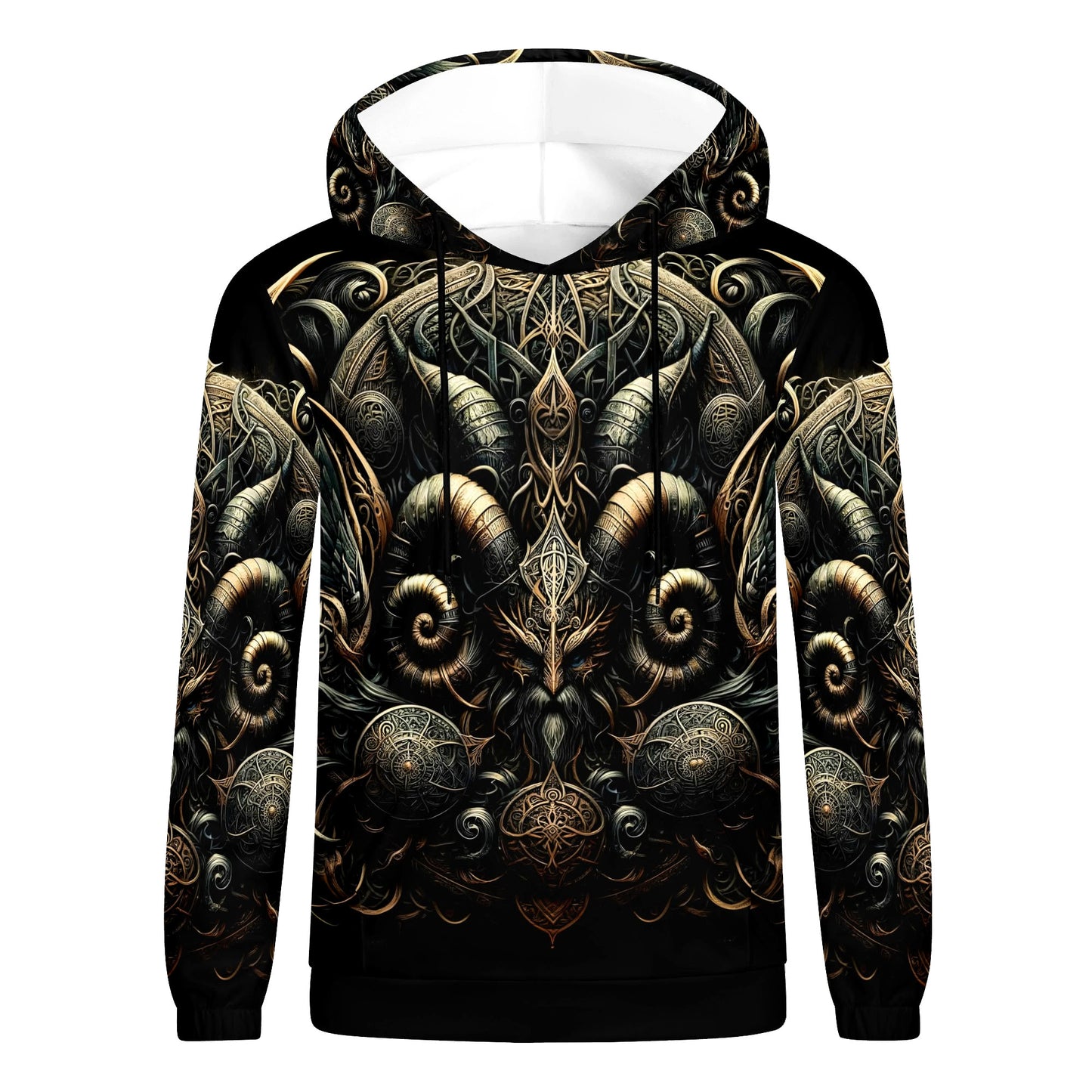 Mythos in Iron and Shadow – Poly French Terry Hoodie by Loud and Lethal