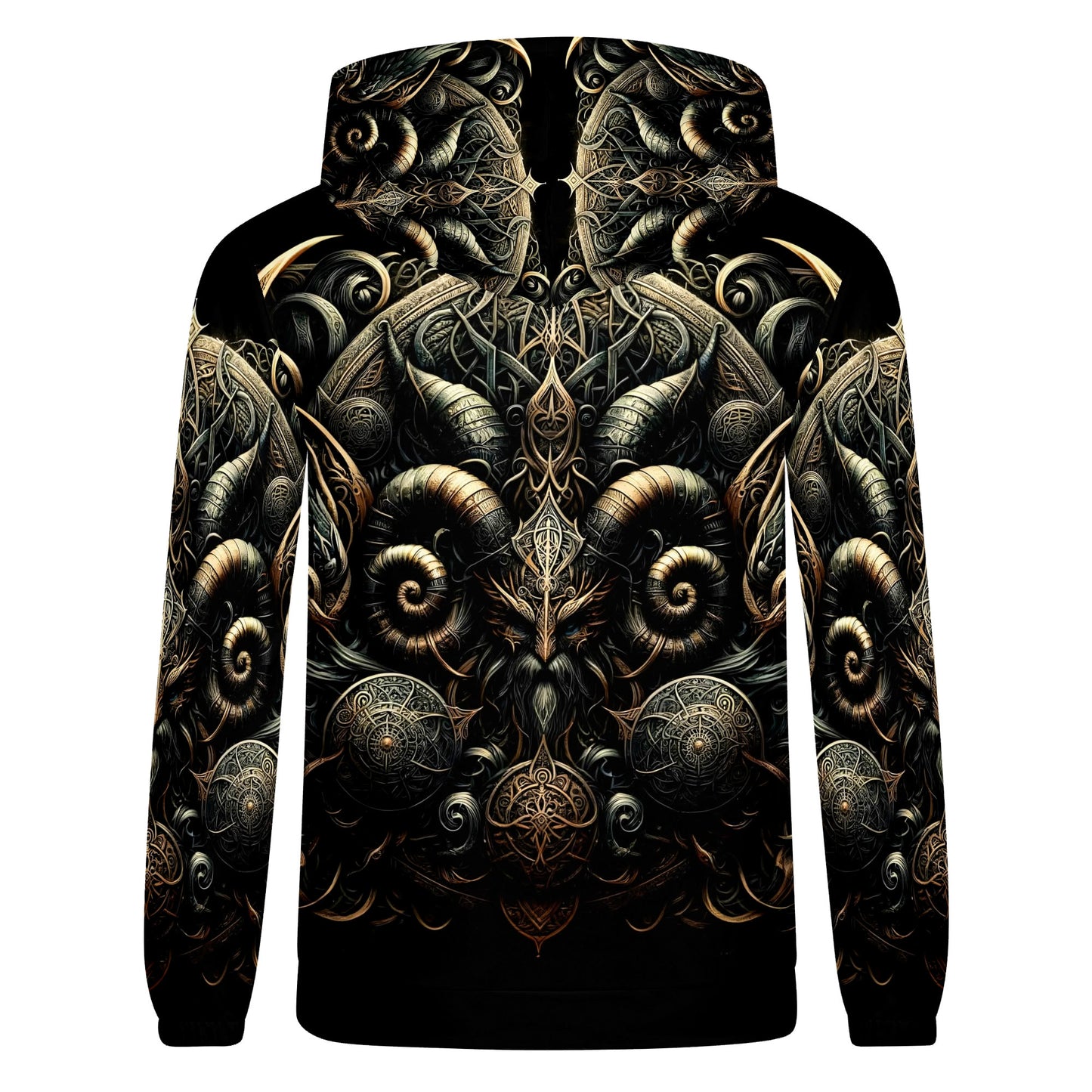 Mythos in Iron and Shadow – Poly French Terry Hoodie by Loud and Lethal