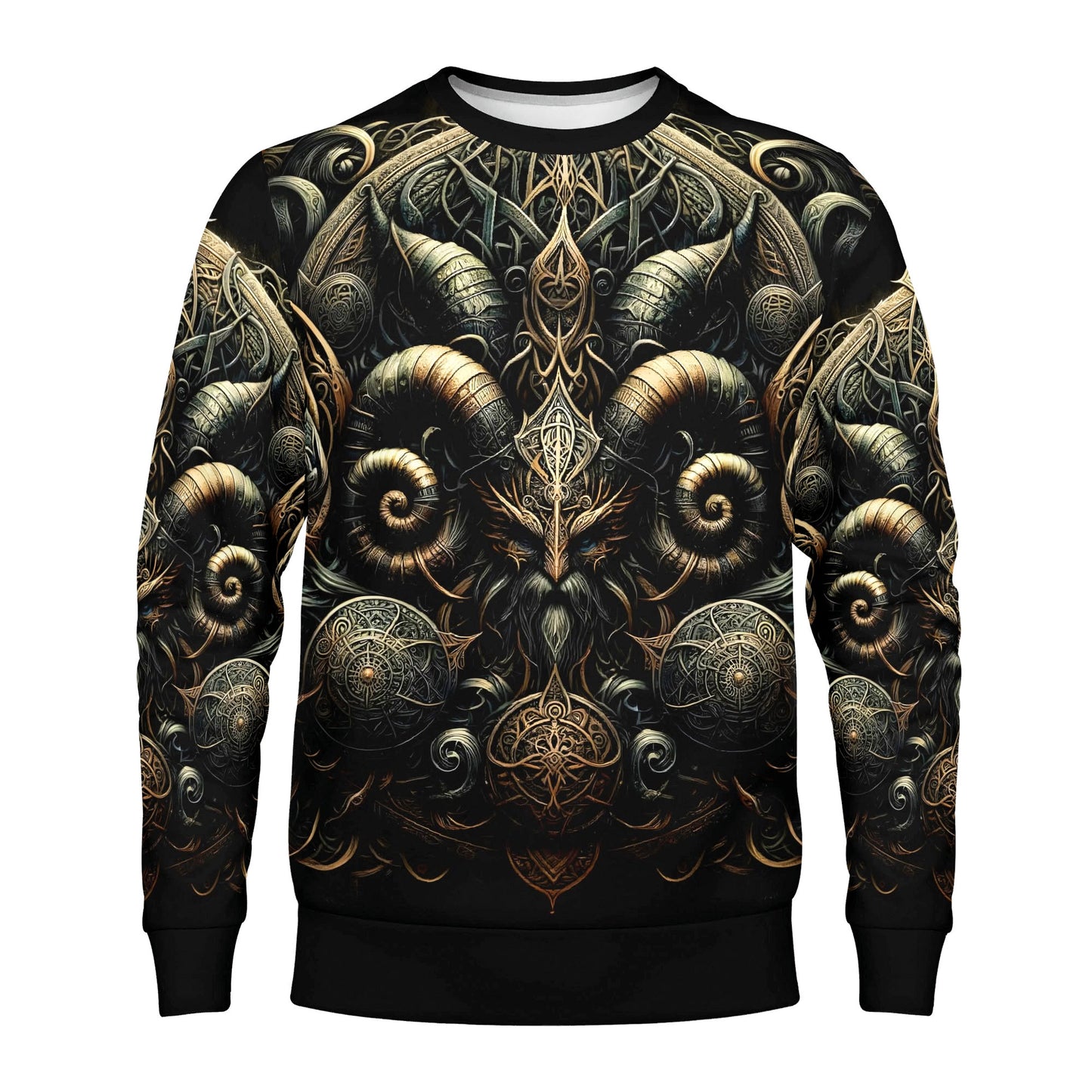 Mythos in Iron and Shadow – Poly French Terry Sweatshirt | Loud and Lethal