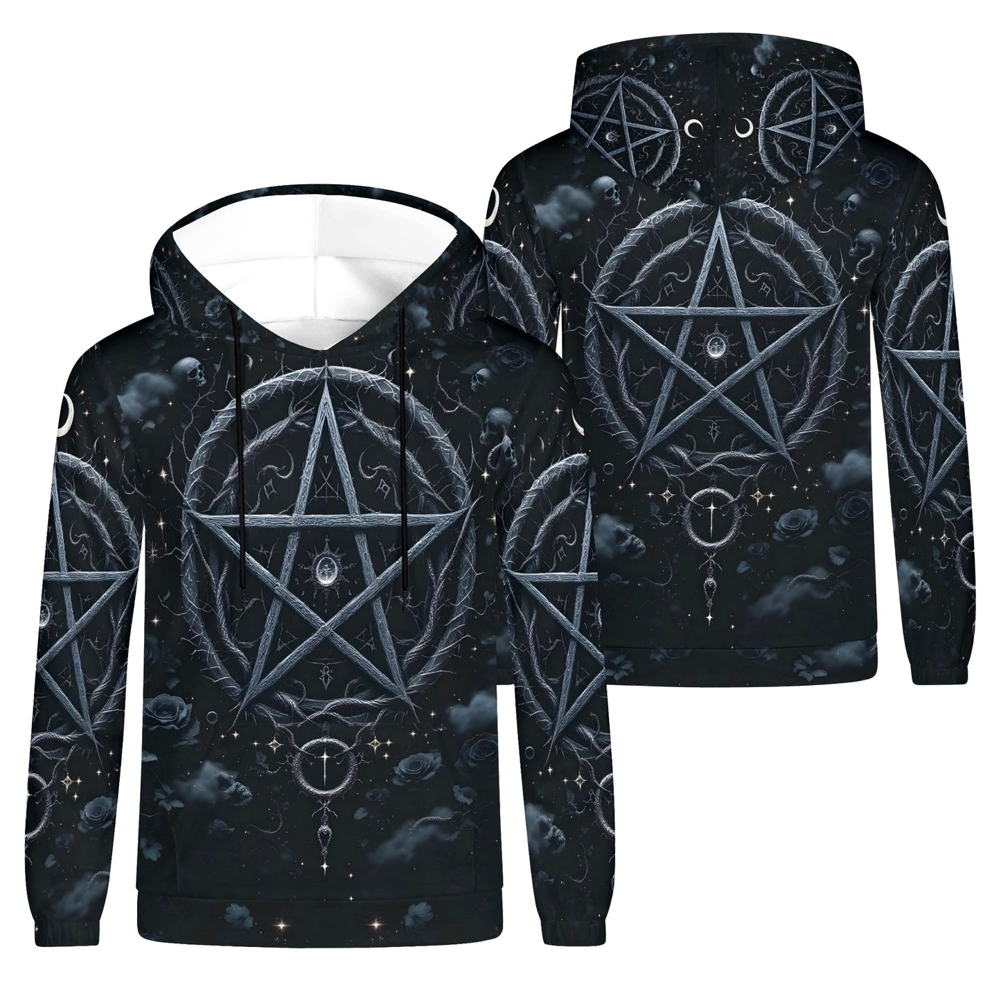 Pentagram of Shadows – Poly French Terry Hoodie by Loud and Lethal