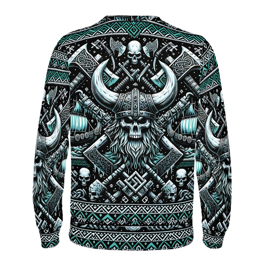 Viking Shadows - Poly French Terry Christmas Sweatshirt