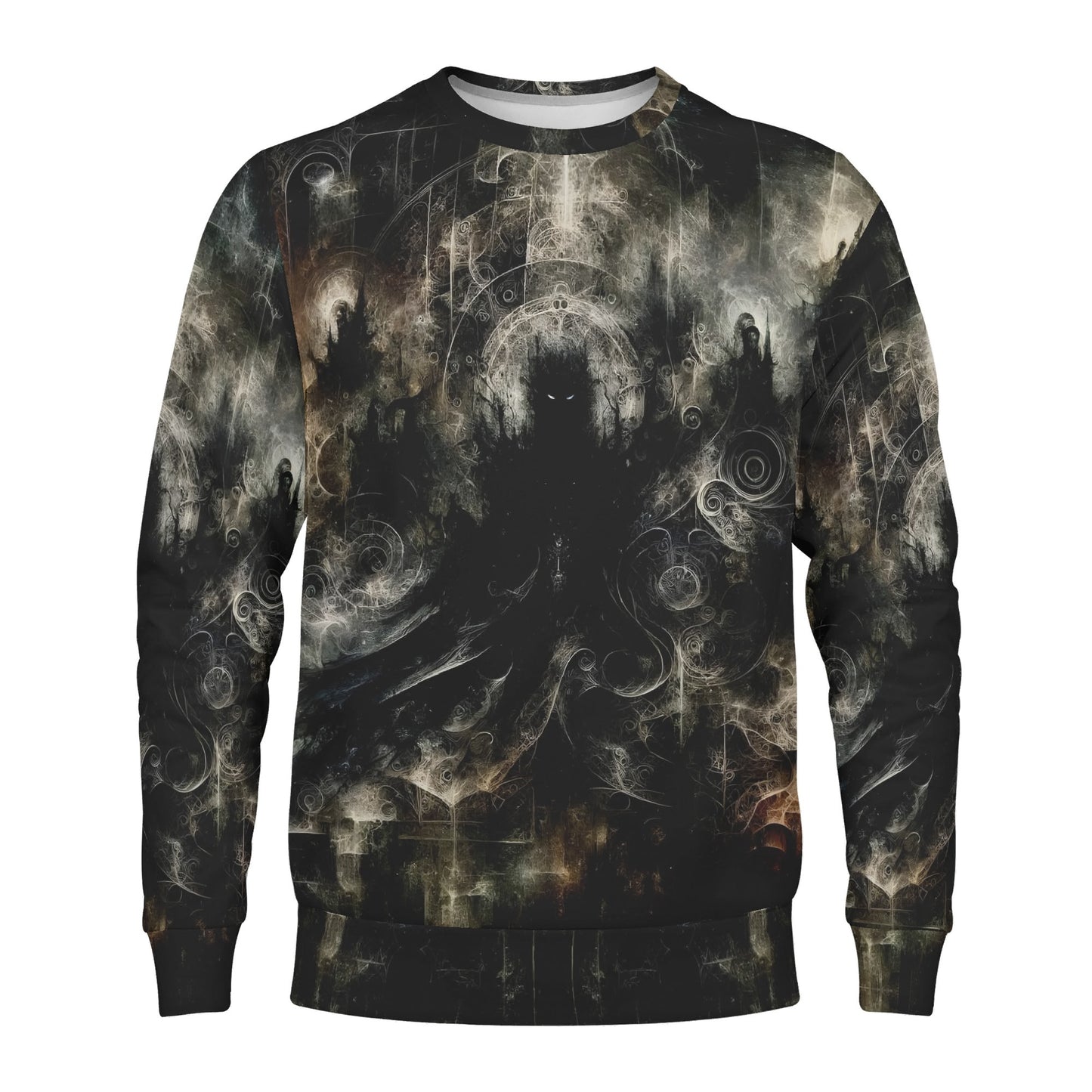 Loud and Lethal unisex Gothic Apparition Poly French Terry Sweatshirt with dark ethereal ghost design