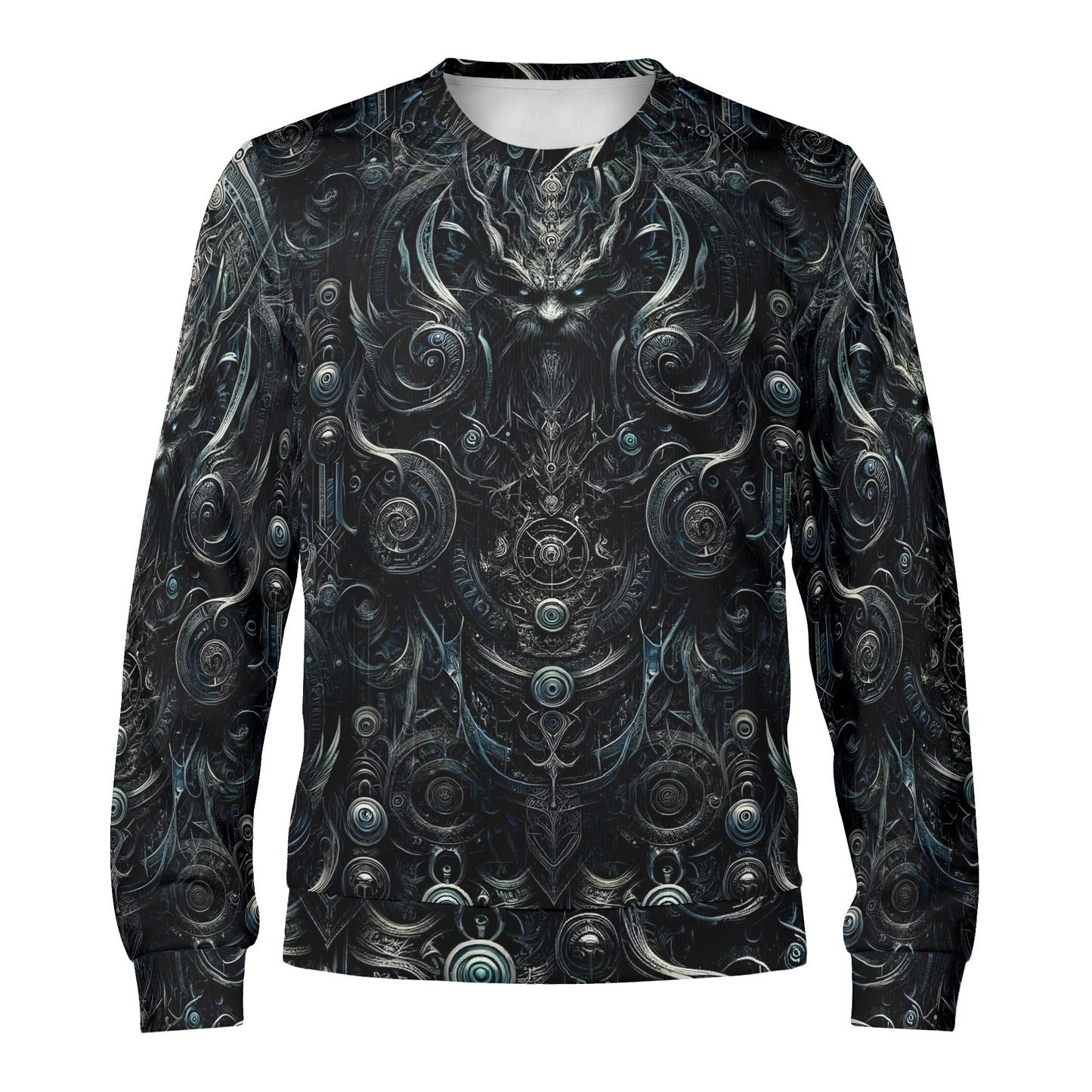 Loud and Lethal unisex sweater with Sigil of Shadows Poly French Terry Sweatshirt design dark ornate gothic sigil print