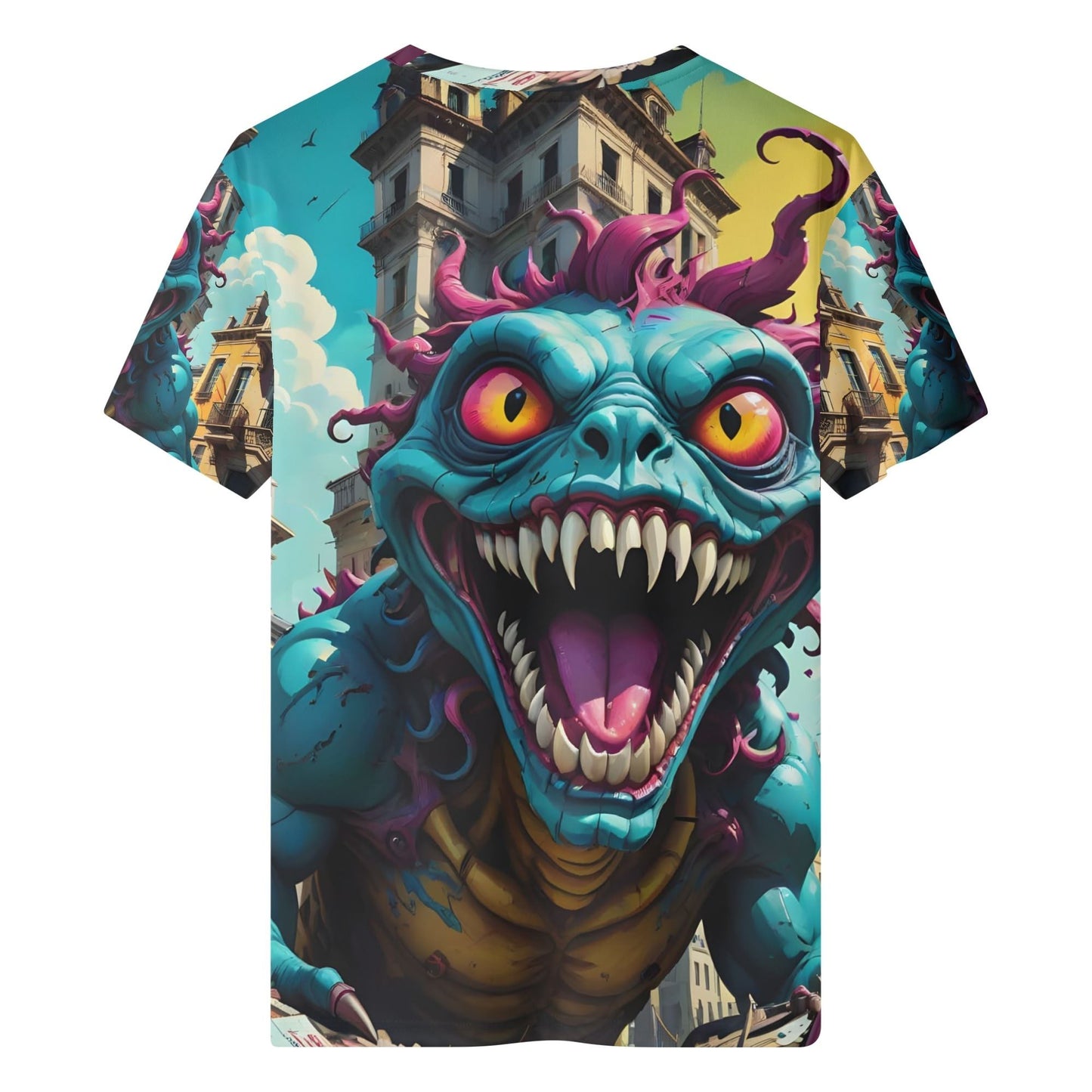 Beast in the Blocks Organic Cotton Kids T-Shirt by Loud and Lethal with colorful monster design