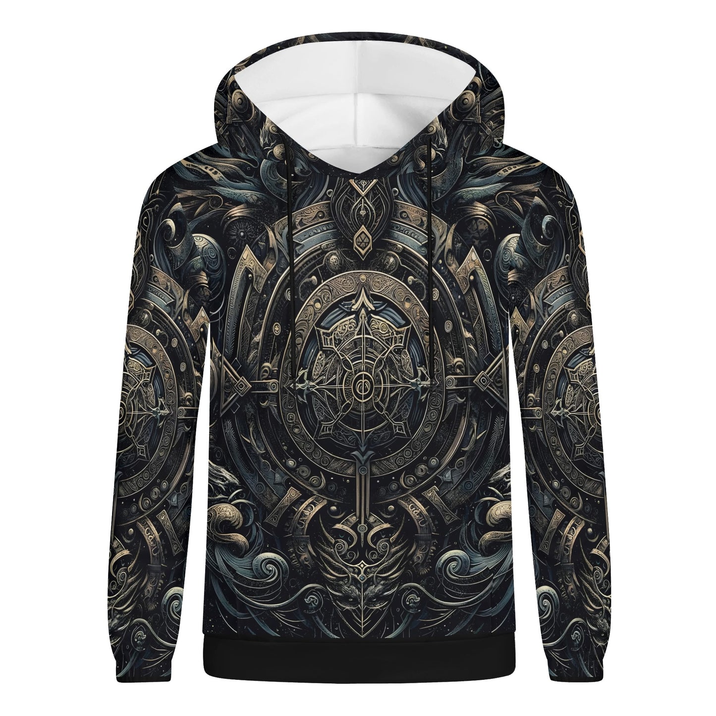 Chronicles of the Ether Cotton Terry Hoodie by Loud and Lethal with detailed dark fantasy art design