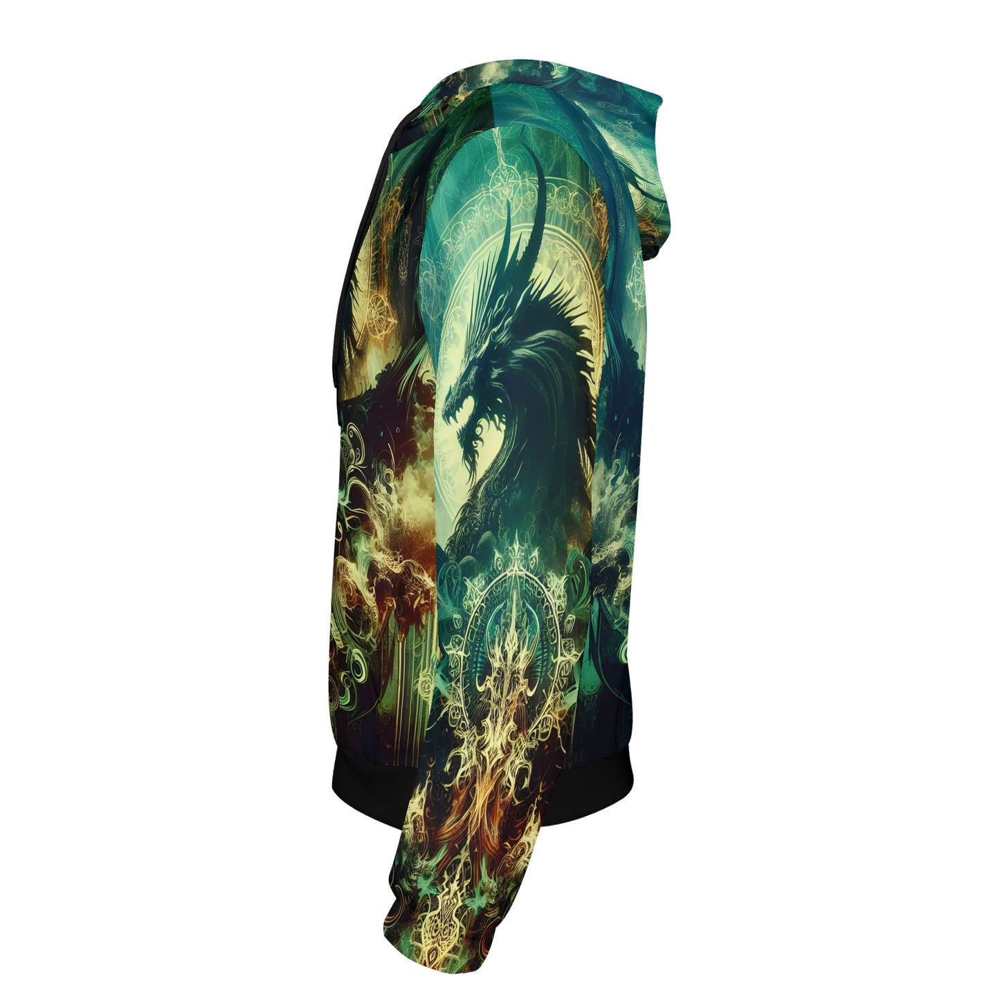 Loud and Lethal Dragons Domain cotton terry hoodie with detailed dragon artwork on the sleeve and hood