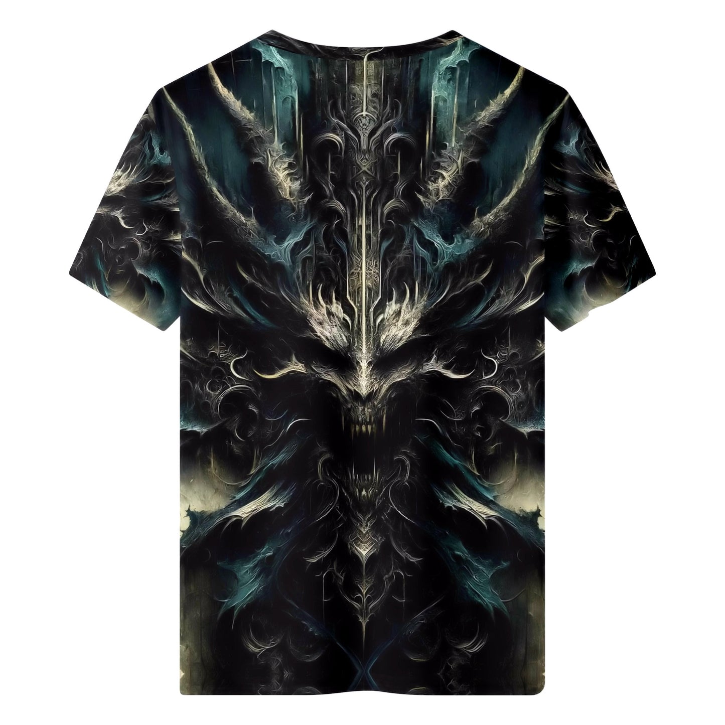 Echoes of the Underworld 100 Cotton T-Shirt by Loud and Lethal with dark fantasy skull design