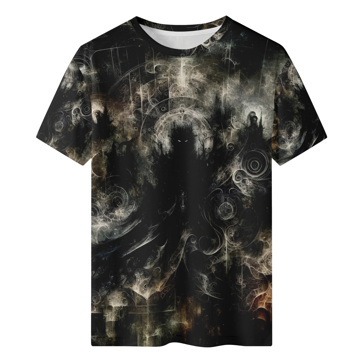 Loud and Lethal Gothic Apparition 100 Cotton T-Shirt with dark mystical ghostly design for unisex