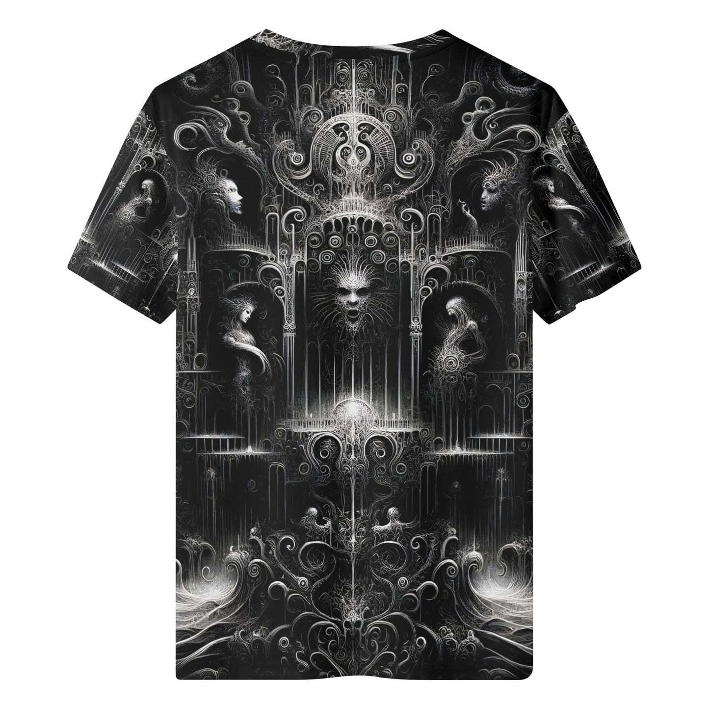 Labyrinth of Souls Lycra T-Shirt by Loud and Lethal with intricate dark fantasy unisex design
