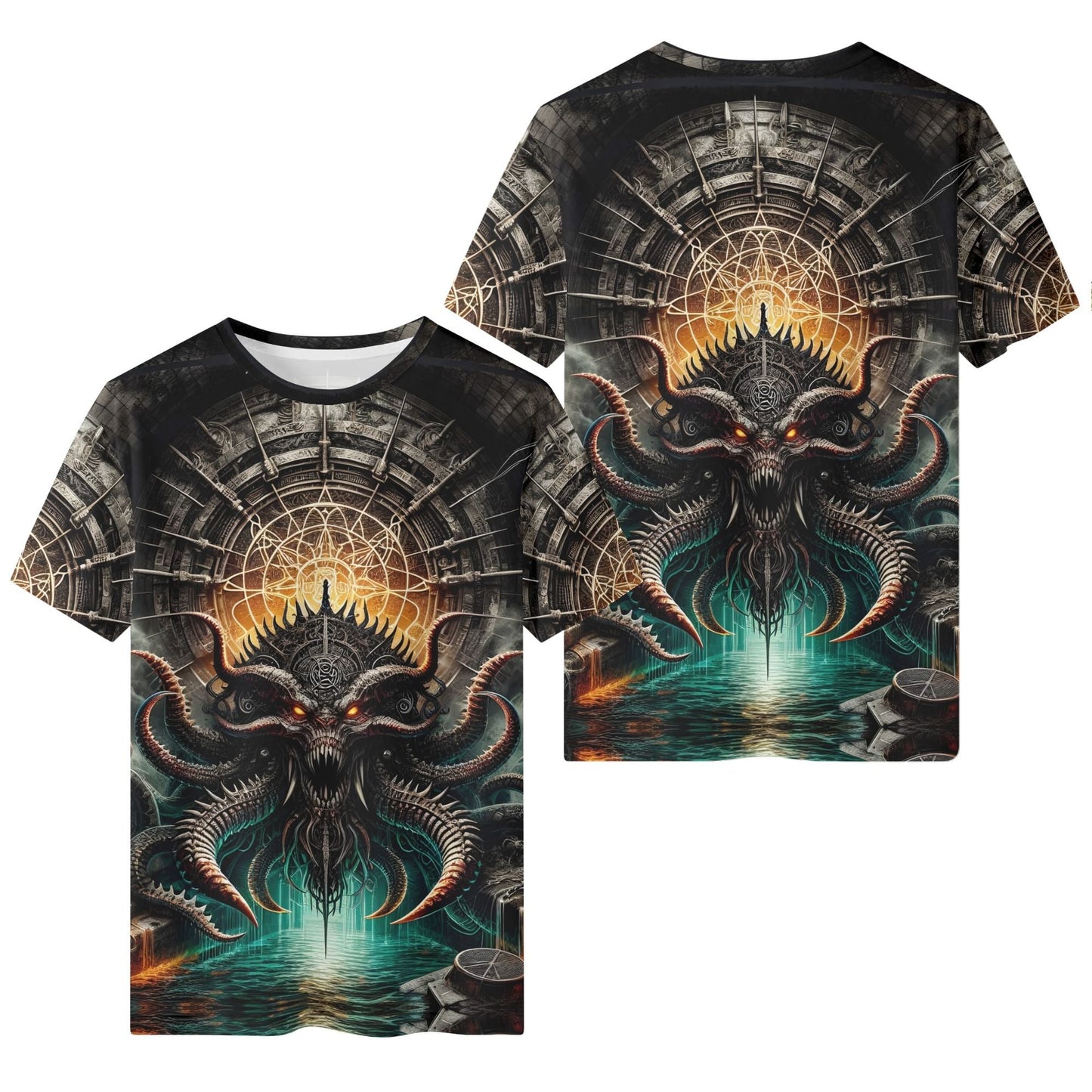 Mythical Monsters Kraken Organic Cotton T-Shirt by Loud and Lethal featuring detailed kraken design