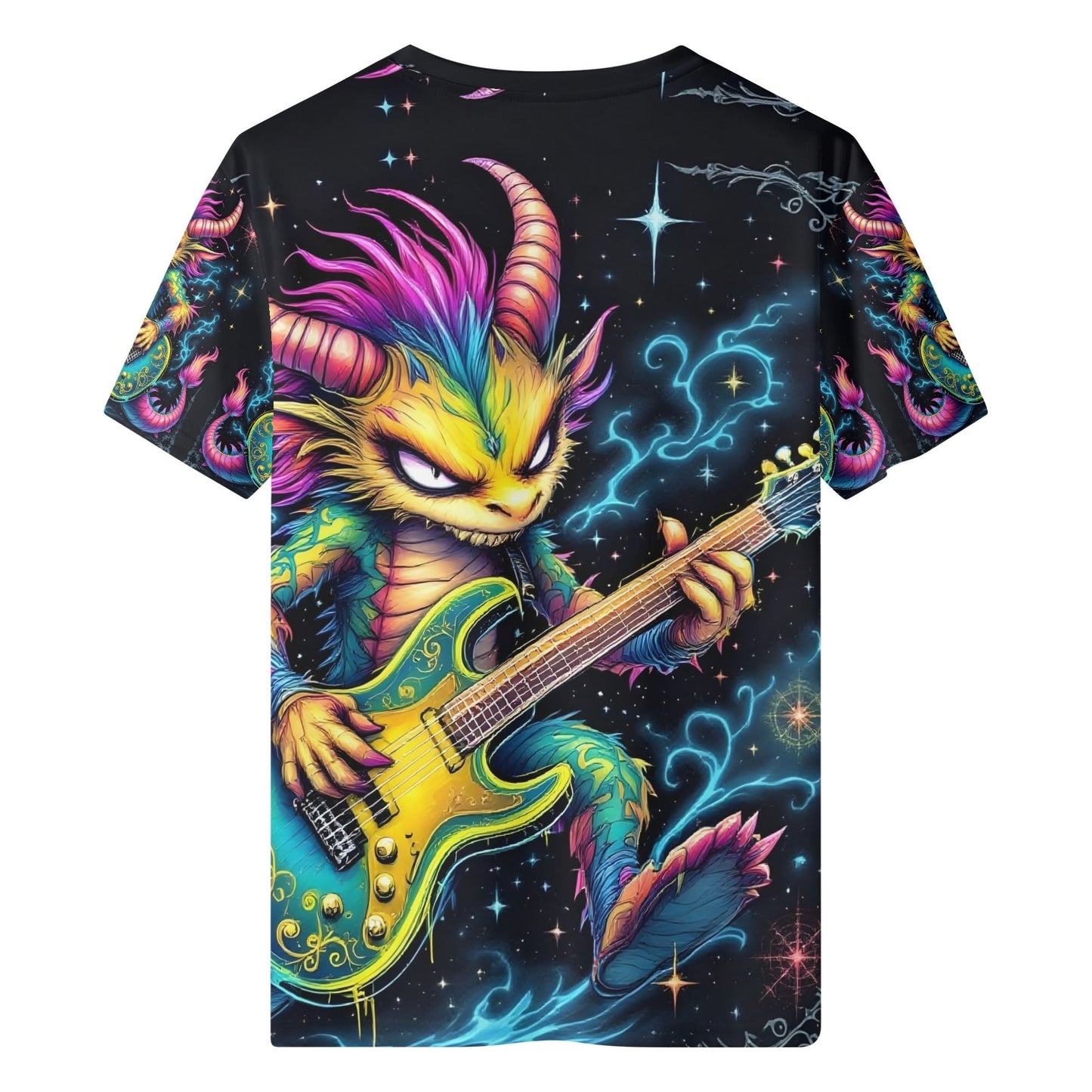 Shredbeast Organic Cotton Kids T-Shirt by Loud and Lethal featuring colorful monster playing electric guitar design