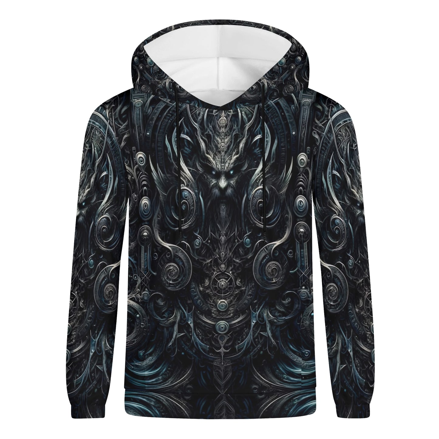 Loud and Lethal Sigil of Shadows Cotton Terry Hoodie with dark intricate fantasy design unisex