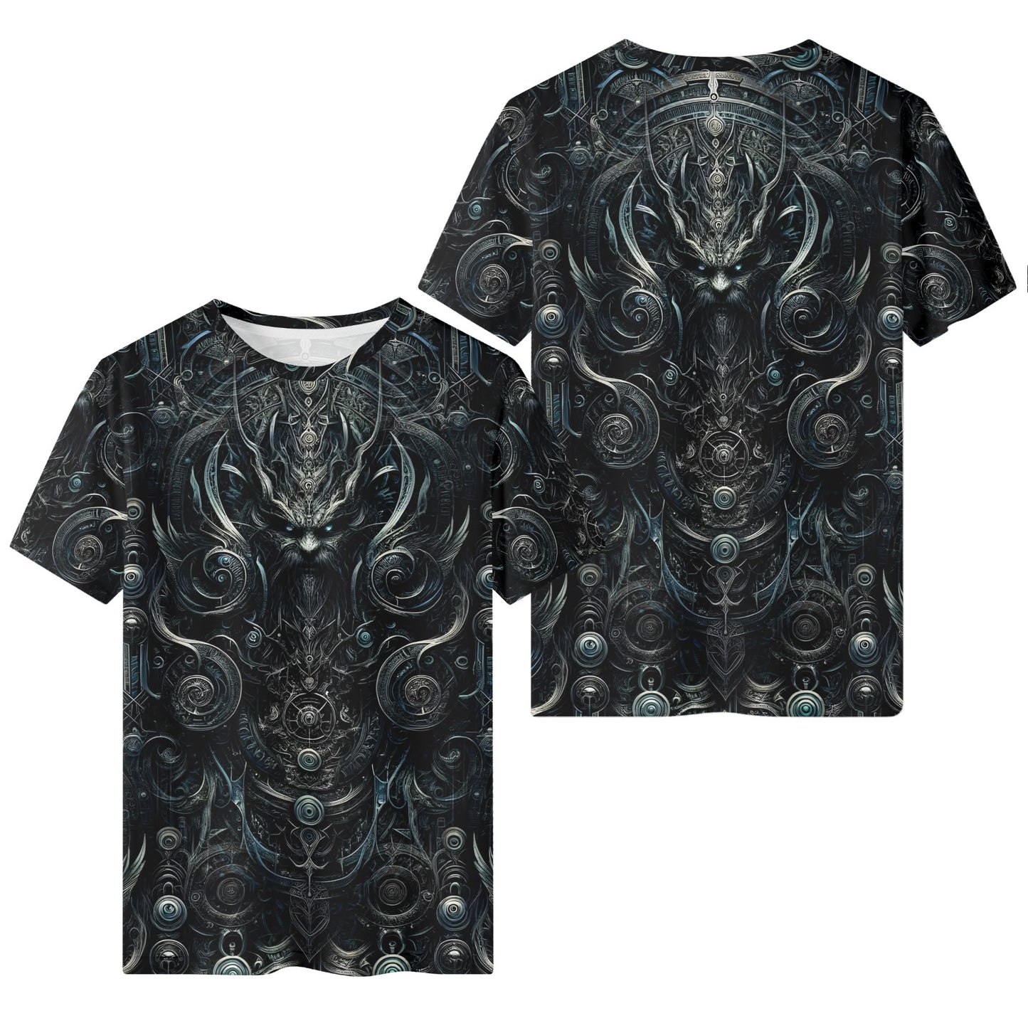Loud and Lethal Sigil Of Shadows Lycra T-Shirt unisex black with intricate dark fantasy design
