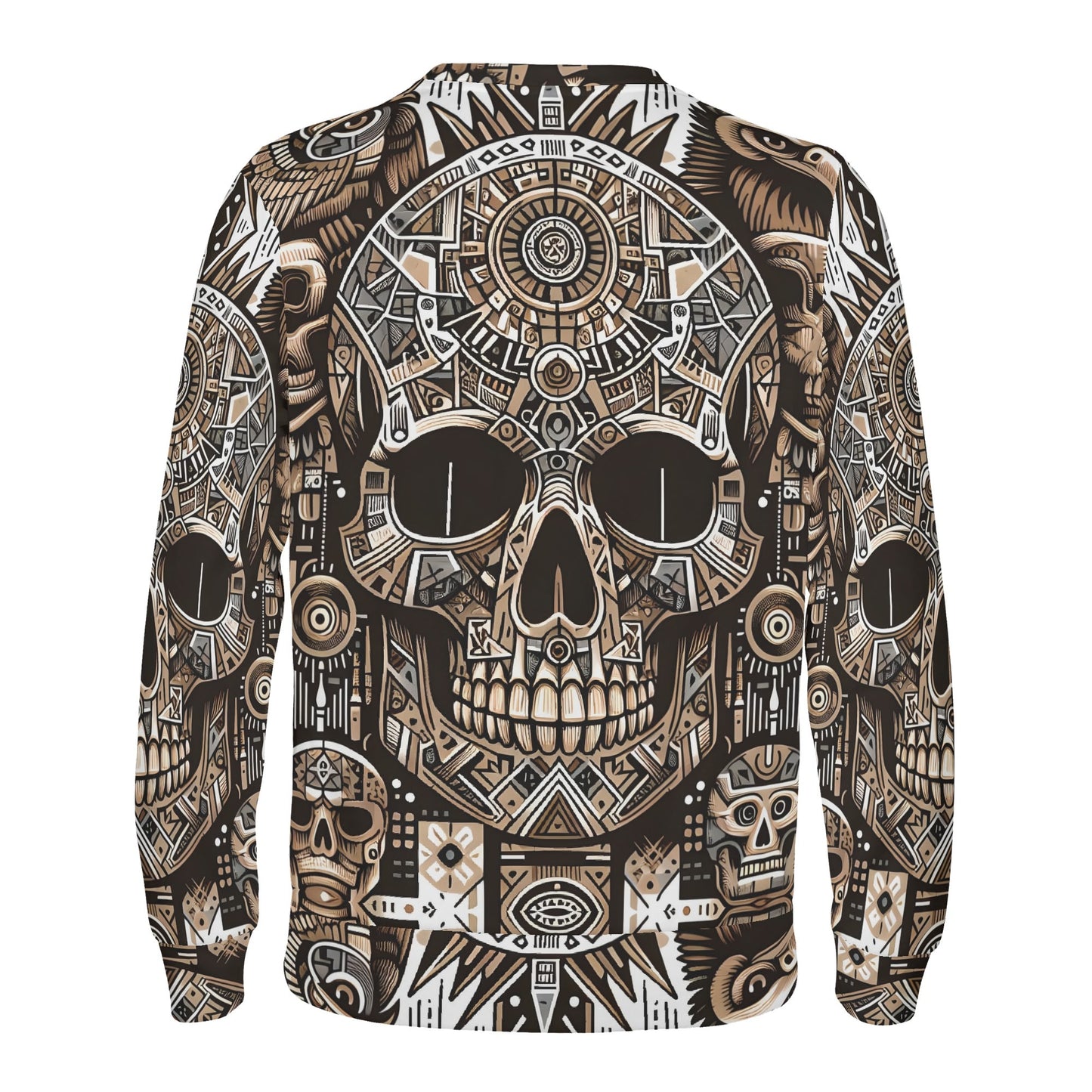 Loud and Lethal Skull Totem Poly French Terry Sweatshirt with intricate skull and totem design