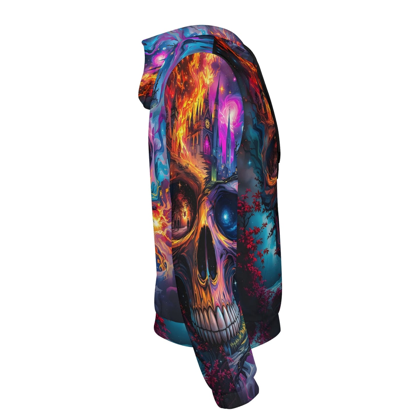 Loud and Lethal Soulfire Awakening Cotton Terry hoodie with vibrant skull and fire artwork in unisex fit