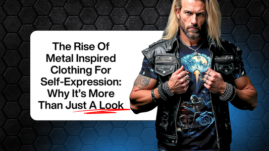 Biker man is wearing Metal Inspired Clothing for Self-Expression