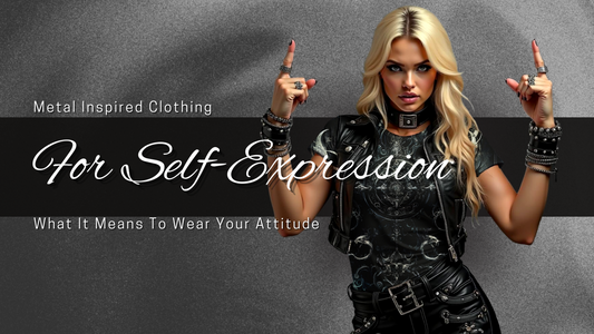 Woman is wearing Metal Inspired Clothing For Self-Expression