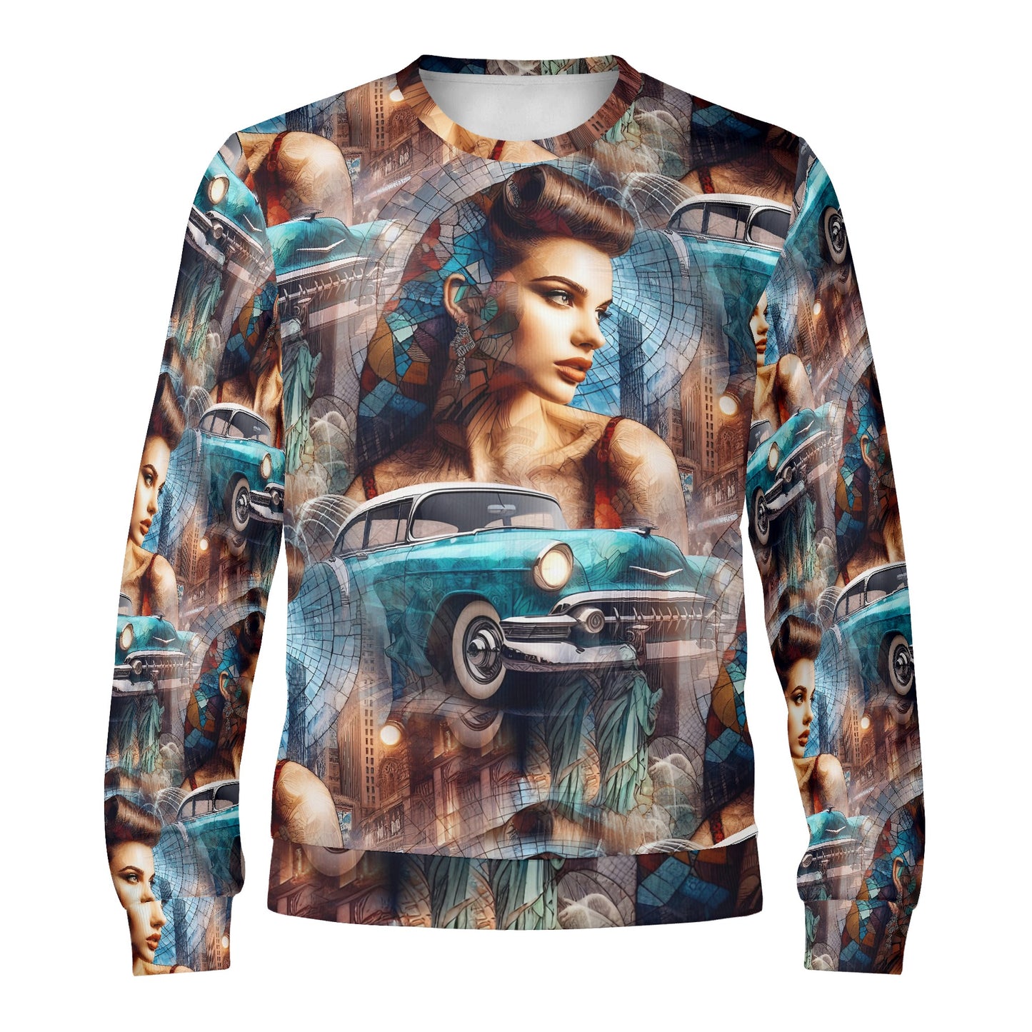 50s Sweetheart – Unisex Sweater: A Timeless Fusion of Retro & Rebellion