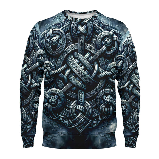 Argent Knotwork – Cotton Terry Sweatshirt | Loud and Lethal