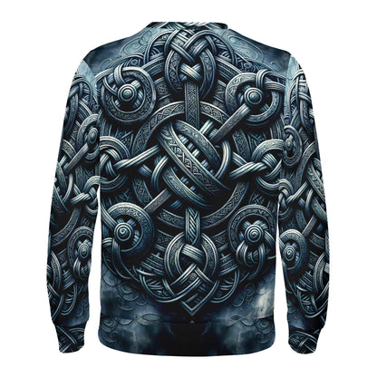 Argent Knotwork – Cotton Terry Sweatshirt | Loud and Lethal