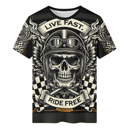 Bikers Oath Lycra Kids T-Shirt By Loud and Lethal