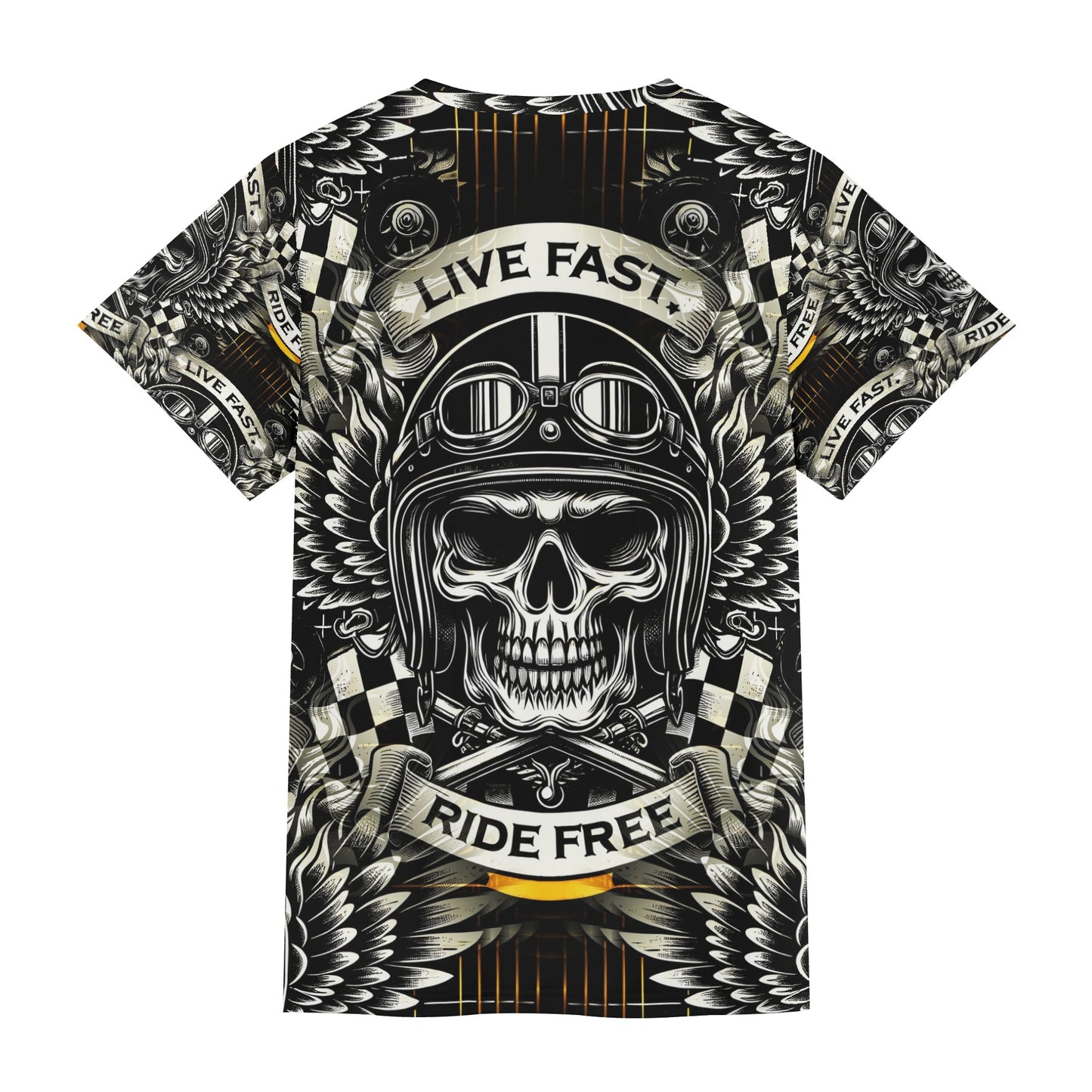 Biker’s Oath – Unisex T-Shirt Live Fast. Ride Free. Never Back Down