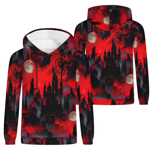 Blood Moon Rising Unisex Hoodie – Darkness, Mystery & Rebellion