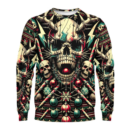 Bone Noel – Cotton Terry Christmas Sweatshirt by Loud & Lethal