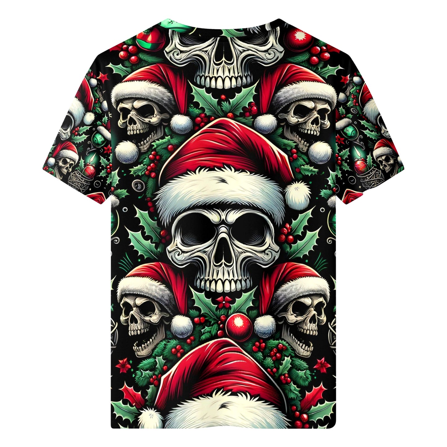 Candlelit Skulls Lycra Christmas T-Shirt