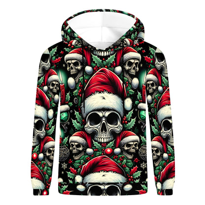 Candlelit Skulls Christmas – Poly French Terry Hoodie