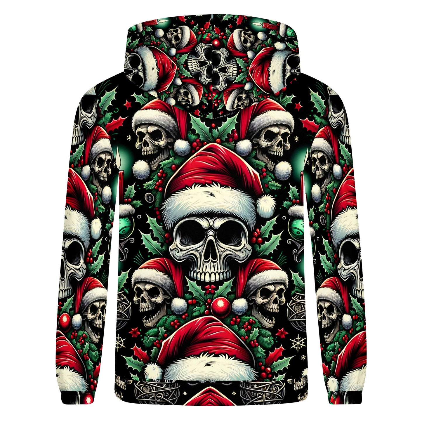 Candlelit Skulls Christmas – Poly French Terry Hoodie