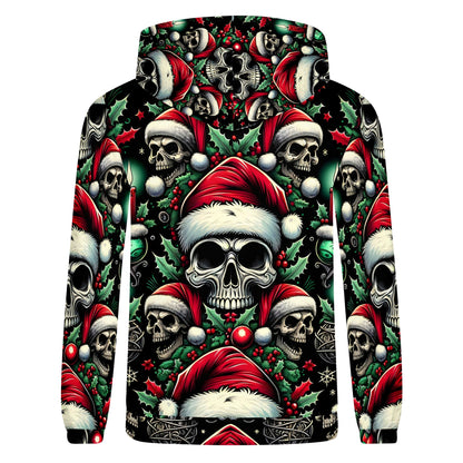 Candlelit Skulls Christmas – Poly French Terry Hoodie