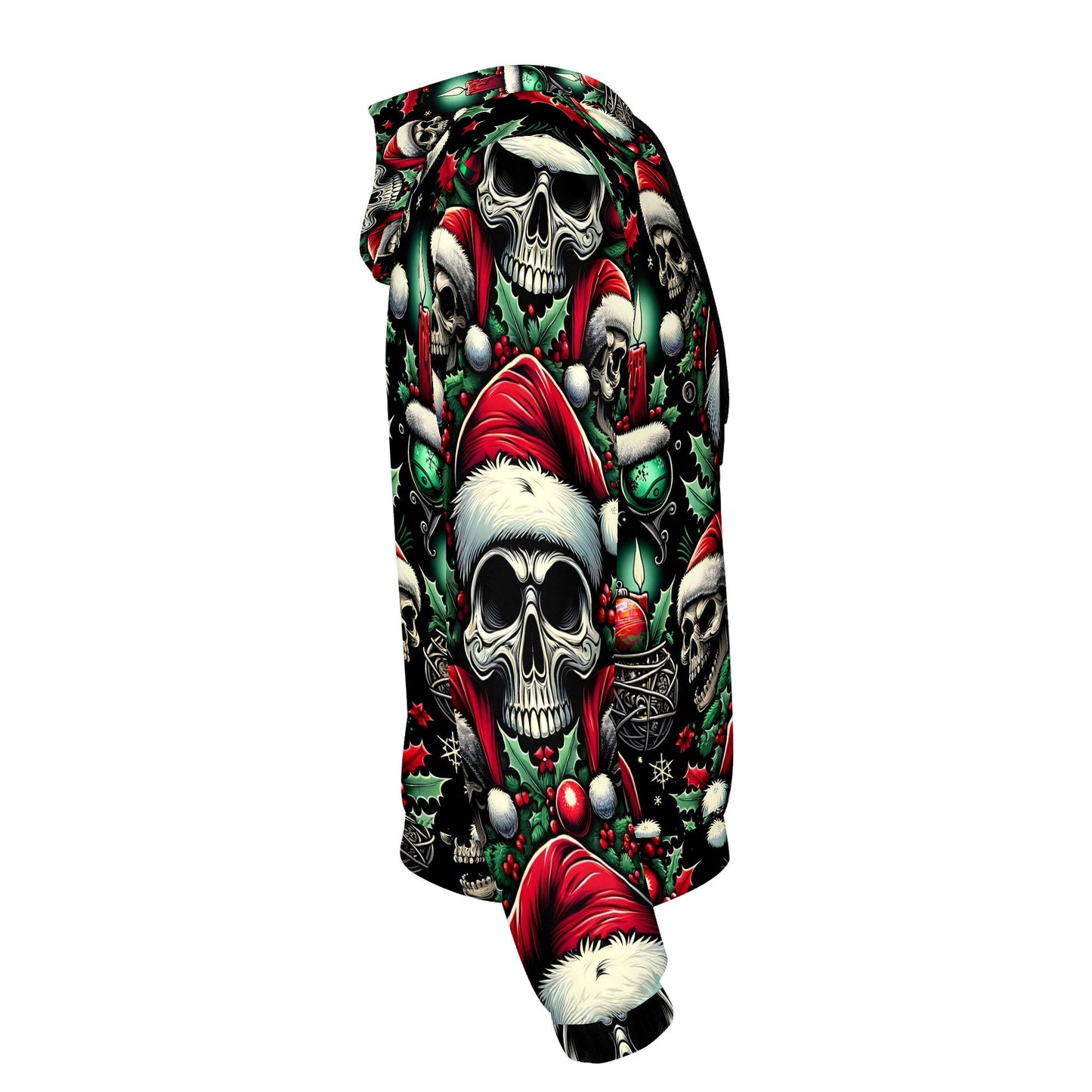 Candlelit Skulls Christmas – Poly French Terry Hoodie