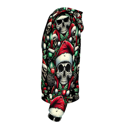 Candlelit Skulls Christmas – Poly French Terry Hoodie