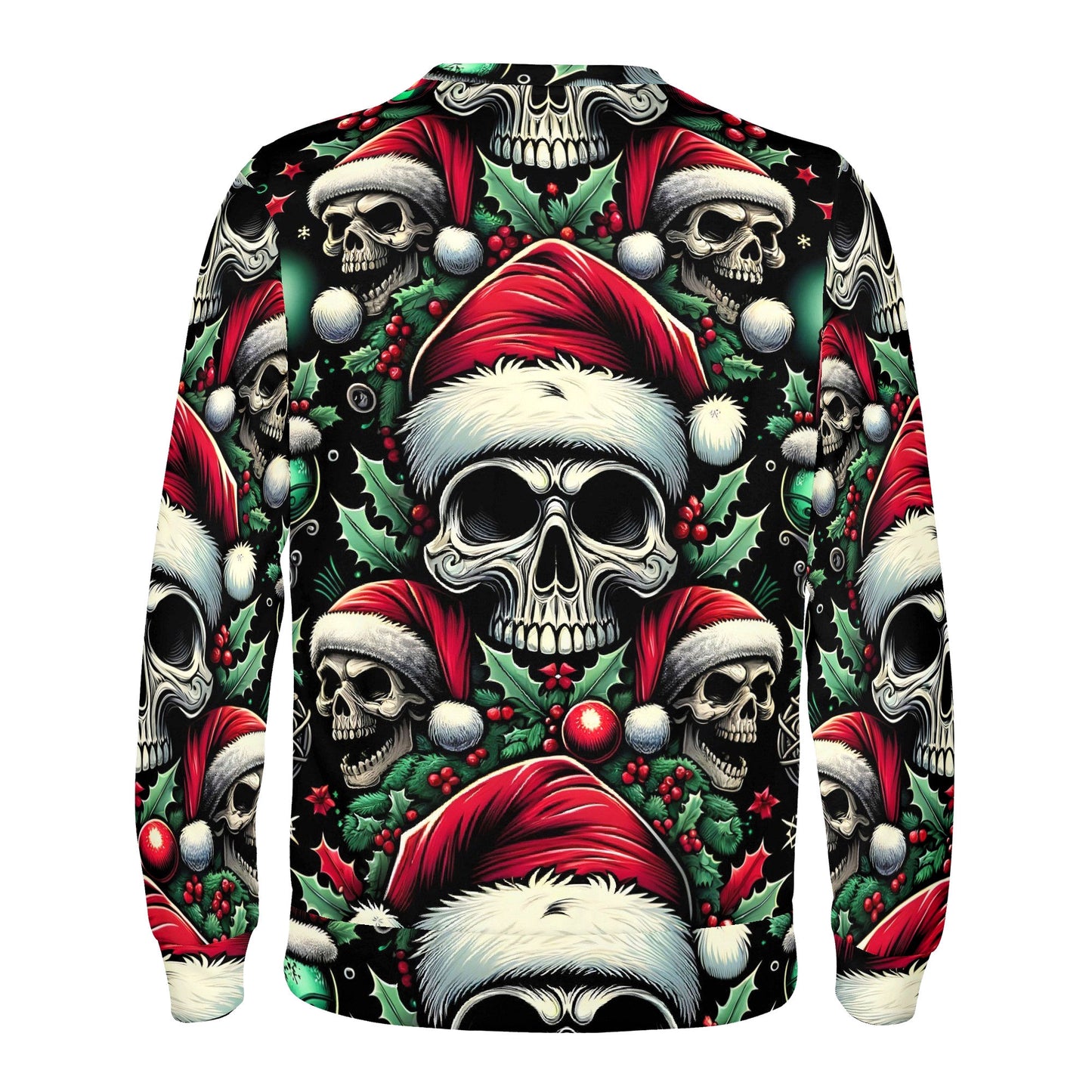 Candlelit Skulls - Cotton Terry Christmas Sweatshirt