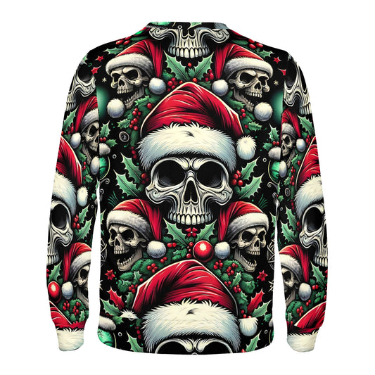 Candlelit Skulls - Cotton Terry Christmas Sweatshirt