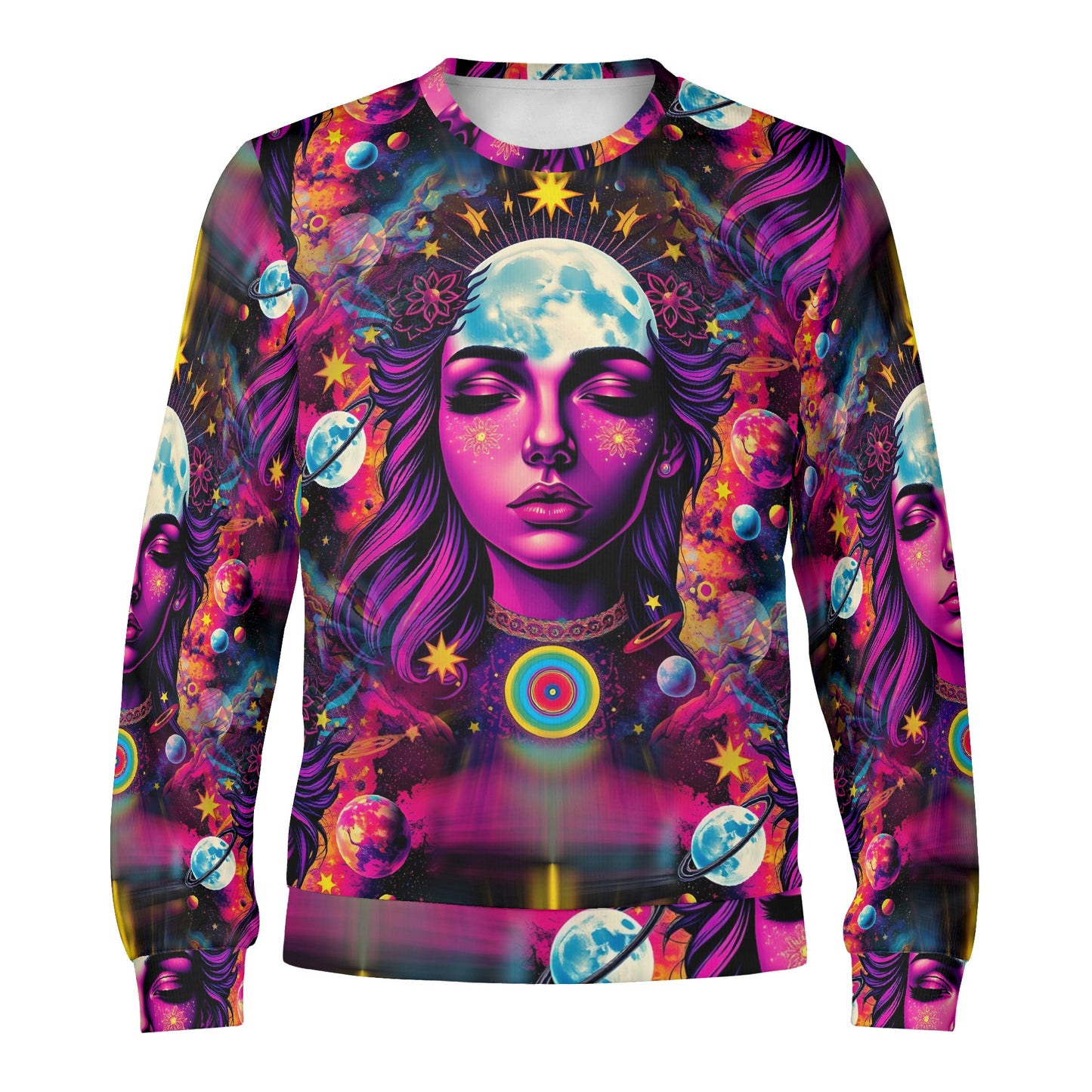 Celestial Chic – Unisex Sweater: Mystical Cosmos Meets Edgy Fashion