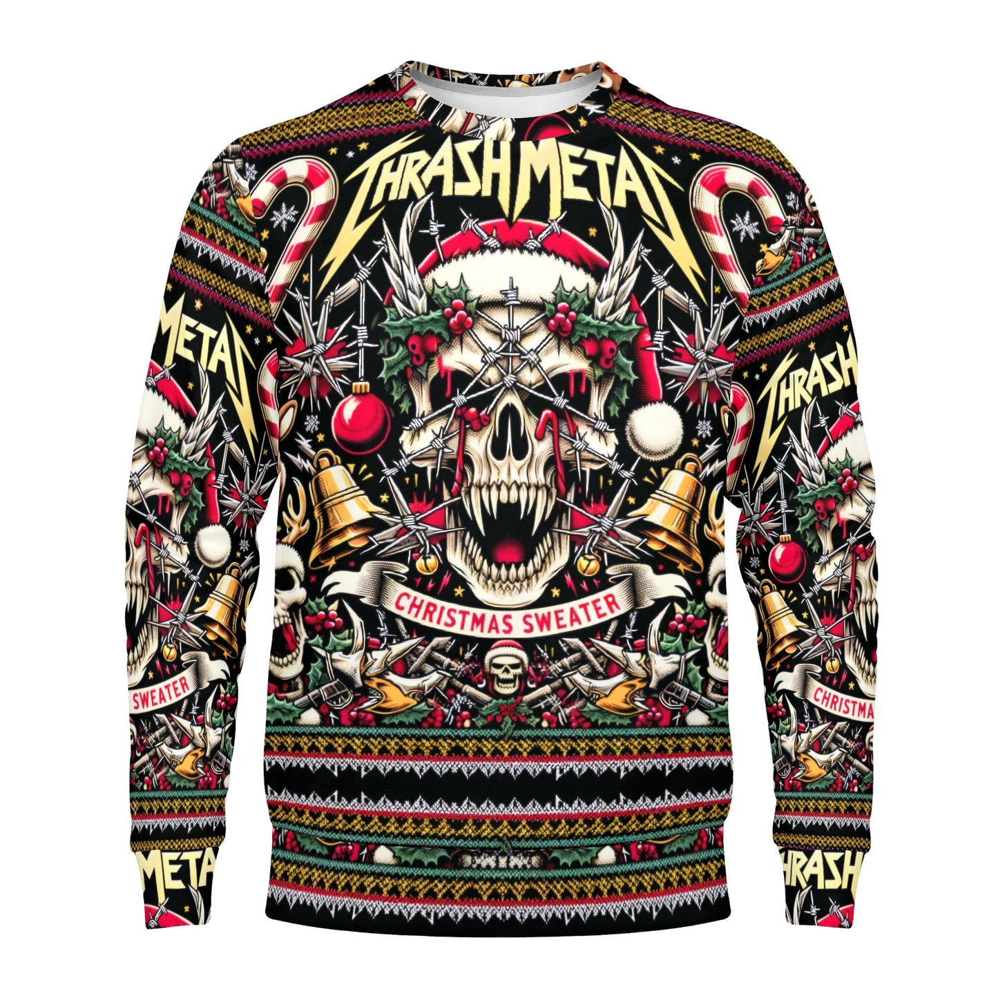 Chaosmas – Cotton Terry Christmas Sweatshirt by Loud & Lethal