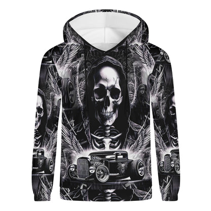 Chrome and Bones - Unisex Hoodie – A Fusion of Rebellion and Legacy