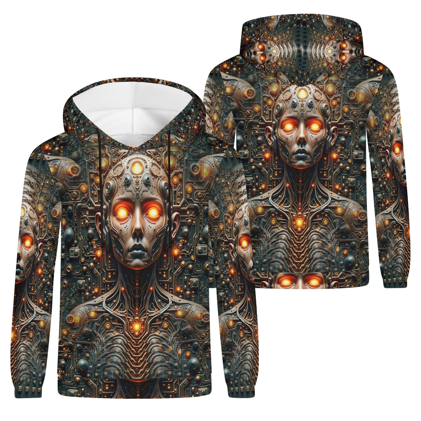 Circuit Soul – Unisex Hoodie: Futuristic Style Meets Heavy Metal Power