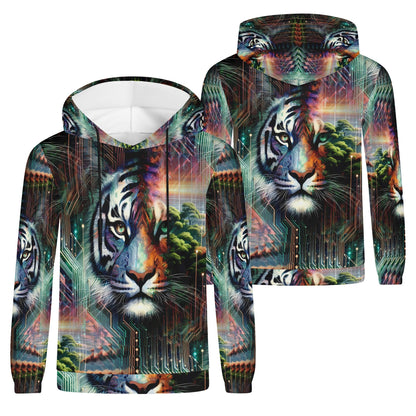 Cybernetic Jungle – Unisex Hoodie: A Powerful Fusion of Nature and Technology