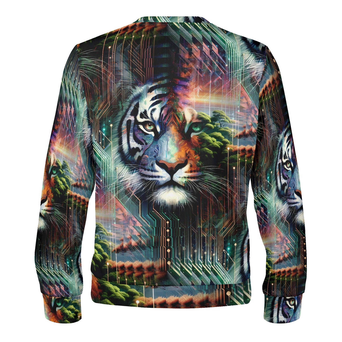 Cybernetic Jungle – Unisex Sweater - Unleash the Fusion of Nature and Technology