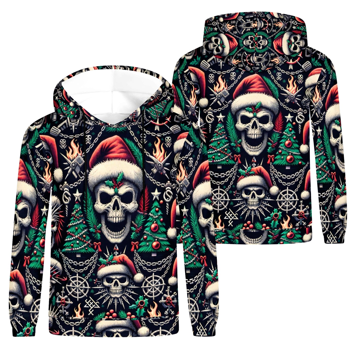Dark Christmas Poly French Terry Hoodie