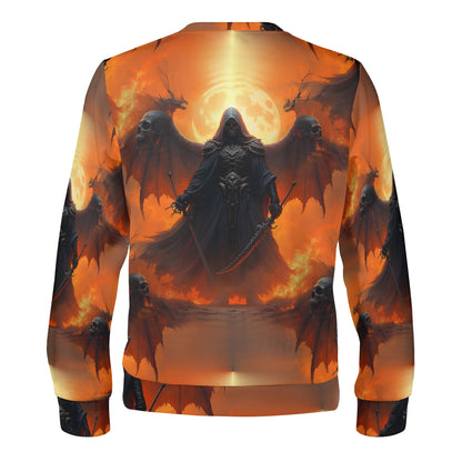 Dark Moon Knight – Unisex Sweater - A Gothic Warrior Rises Under the Full Moon